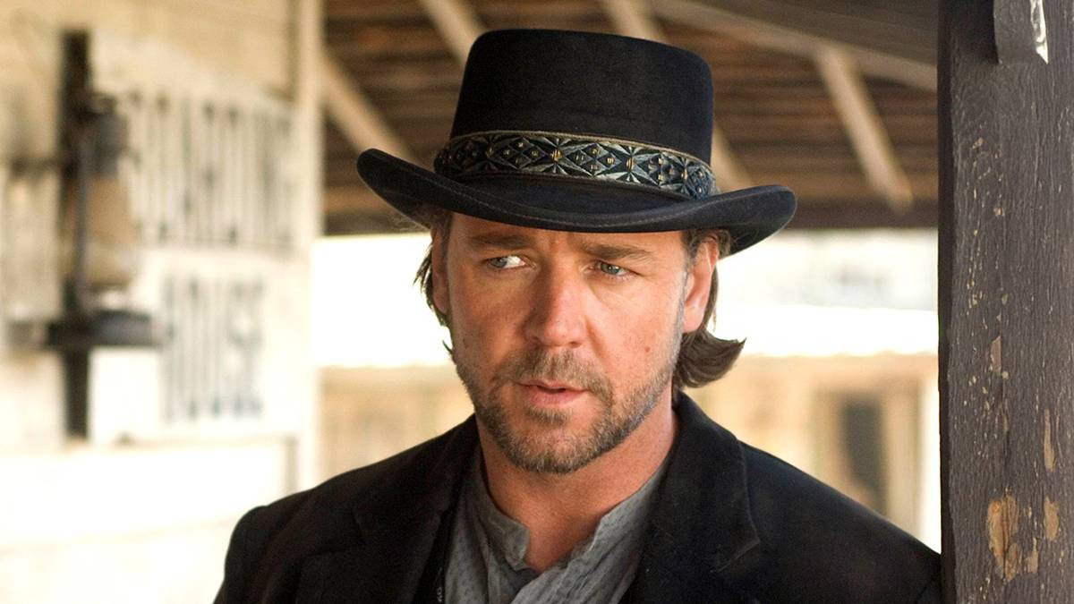Russell Crowe in '3:10 to Yuma,' embodying the spirit of a classic Western antihero