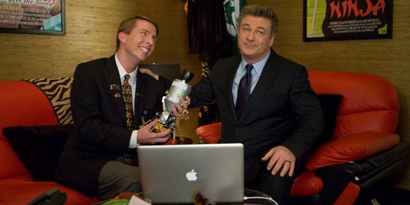 Jack sits next to Kenneth in Tracy Jordan's dressing room in 30 Rock.