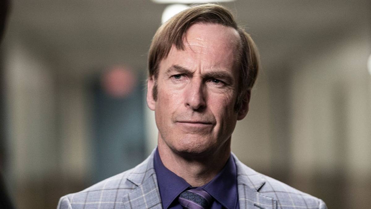 Bob Odenkirk as Saul frowning in a suit in Better Call Saul.