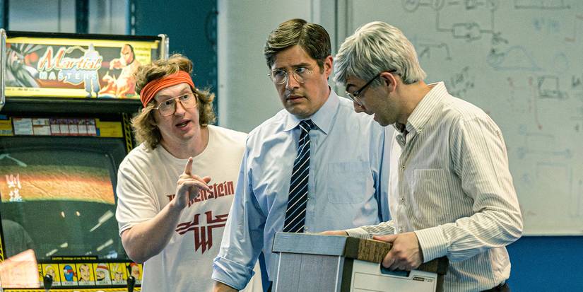 Matt Johnson, Rich Sommer, and Jay Baruchel in 'Blackberry'