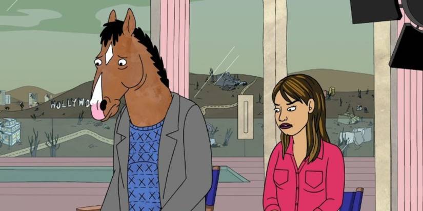 Bojack and Gina Cazador giving an interview in BoJack Horseman.
