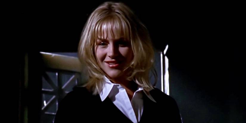 Darla smiling in the opening episode of Buffy the Vampire Slayer (1997) - Welcome to the Hellmouth.