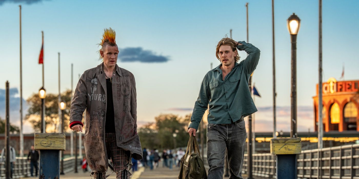 Matt Smith and Austin Butler in Caught Stealing