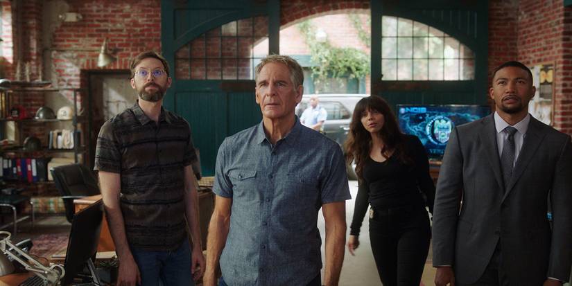 The team of NCIS: New Orleans looking at something off-camera.