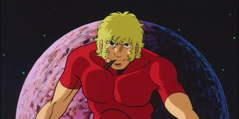 Cobra from Space Cobra anime in space looking at the camera.
