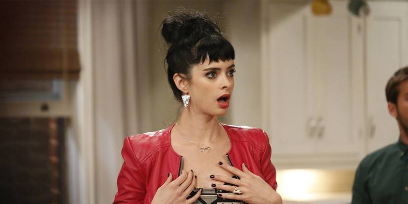 Krysten Ritter's Chloe looking shocked on Don't Trust the B in Apartment 23 