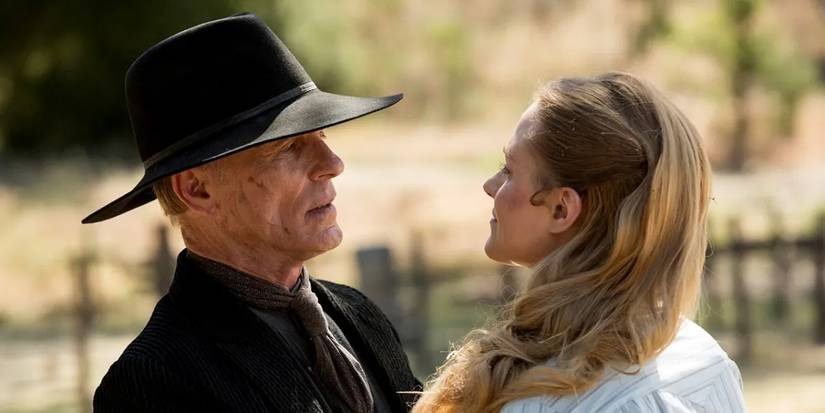 Ed Harris and Evan Rachel Wood in 'Bicameral Mind' from 'Westworld'