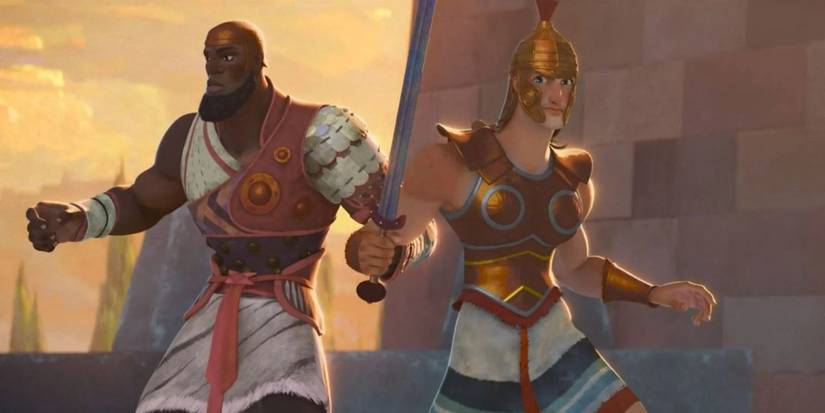 Memnon and Achilles standing side-by-side in 'Eyes of Wakanda' Episode 2