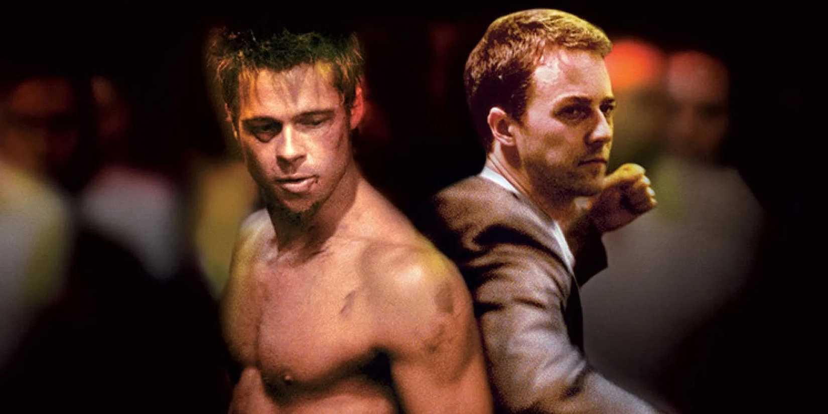 Brad Pitt and Edward Norton in a poster for Fight Club