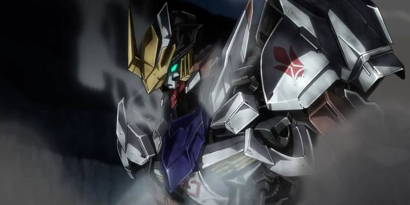 A silver robot in Gundam: Iron Blooded Orphans