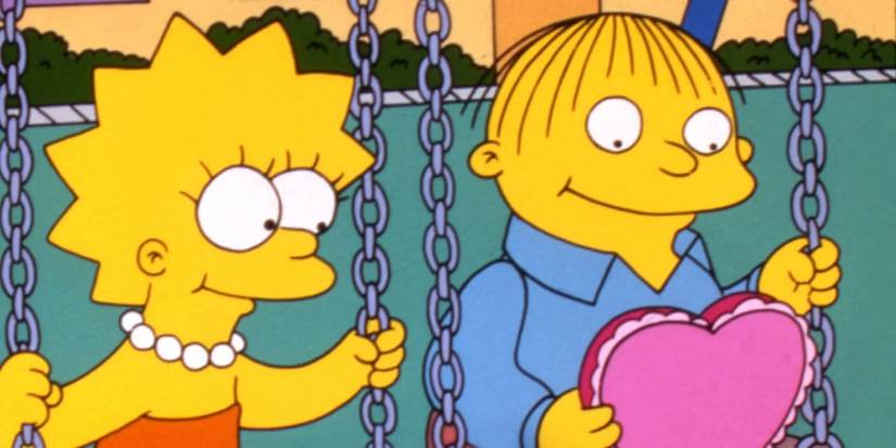 Lisa Simpson (Yeardley Smith) and Ralph Wiggum (Nancy Cartwright) in 'I Love Lisa.'