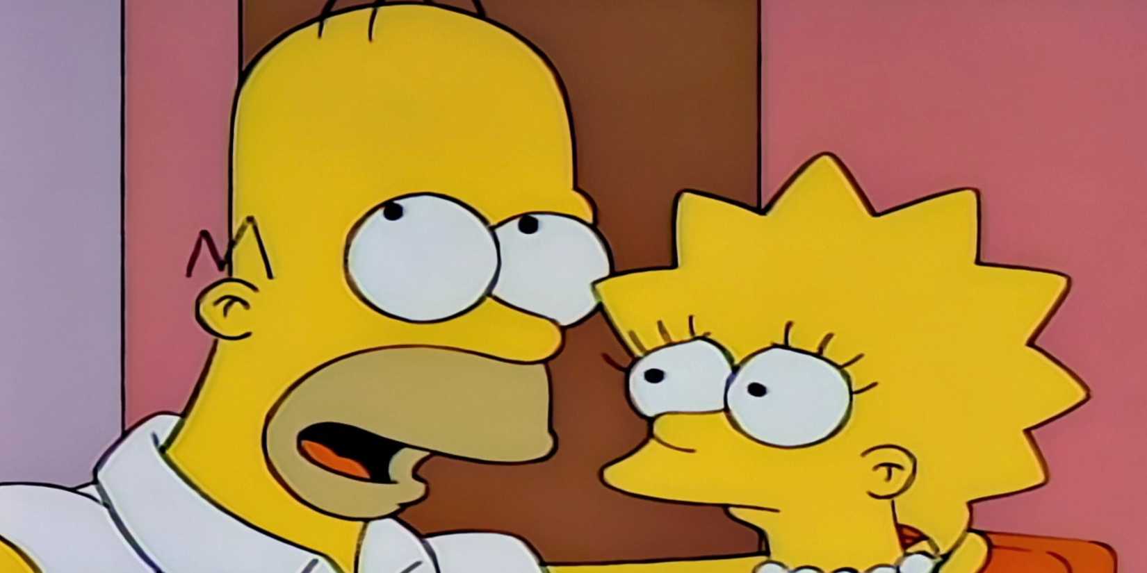 Homer Simpson (Dan Castellaneta) gives romance advice to Lisa Simpson (Yeardley Smith) in 'I Love Lisa.'