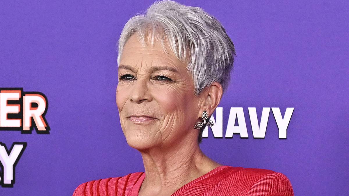 Jamie Lee Curtis smiling on the Freakier Friday red carpet 