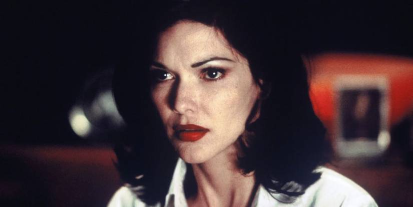 Laura Harring looking intently in Mulholland Drive
