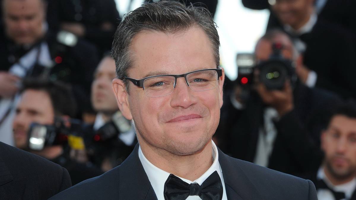 Matt Damon di karpet merah untuk film Elysium.