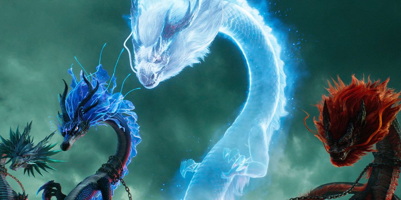 Ao Shun, Ao Run, Ao Guang, and Ao Qin in Ne Zha 2