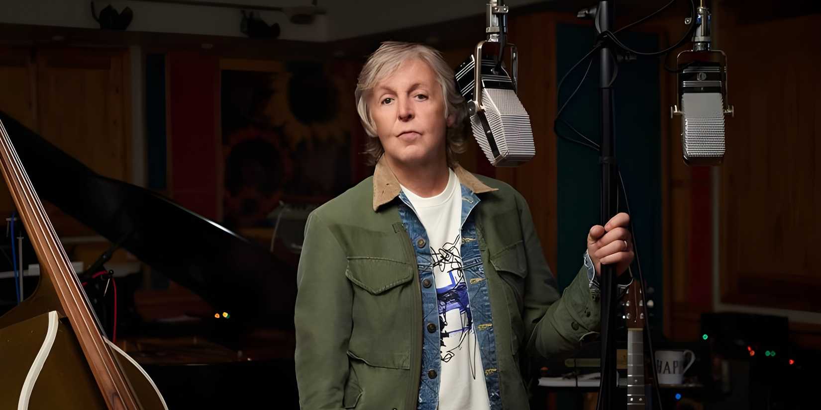 Paul McCartney in the studio recording McCartney III