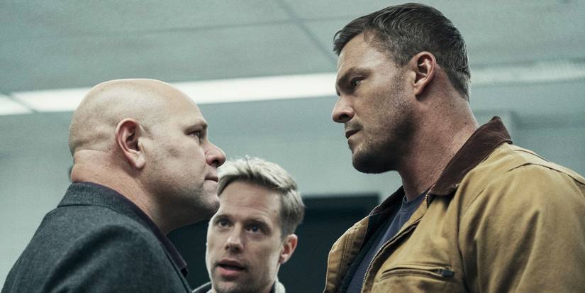 Guy Russo (Domenick Lombardozzi) and Jack Reacher (Alan Ritchson) in 'Reacher.'