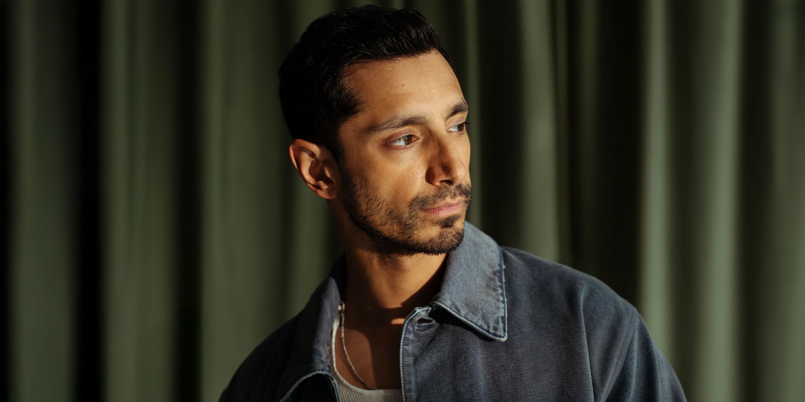 Riz Ahmed photographed by Andrew Lipovsky for Collider on June 9 at Eden Studios in New York City.