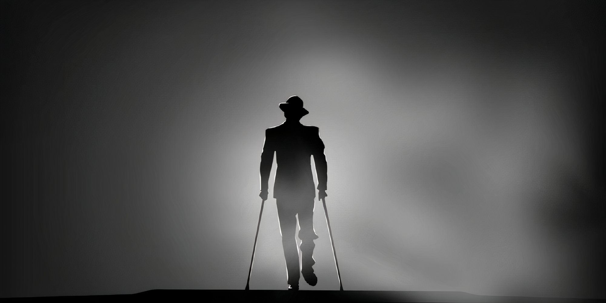 Shadow of a man walking in Double Indemnity