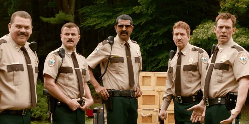 The Broken Lizard troupe in Super Troopers.
