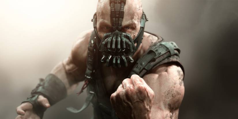 Tom Hardy as Bane from The Dark Knight Rises.