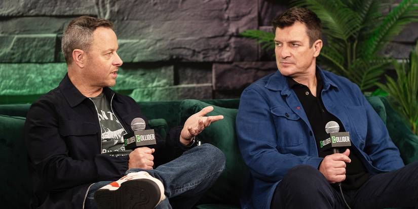 Nathan Fillion and Alexi Hawley at SDCC 2025 for The Rookie Season 8