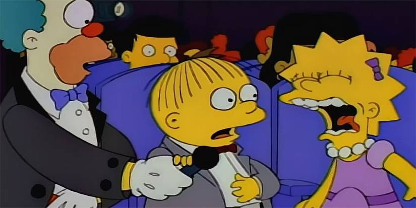 Lisa Simpson (Yeardey Smith) canlı bir bantlama sırasında Ralph Wiggum'u (Nancy Cartwright) reddediyor "Lisa'yı seviyorum" Simpsonlarda