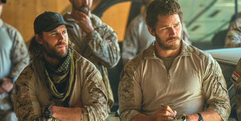 Taylor Kitsch and Chris Pratt as Ben Edwards and James Reece in 'The Terminal List: Dark Wolf'