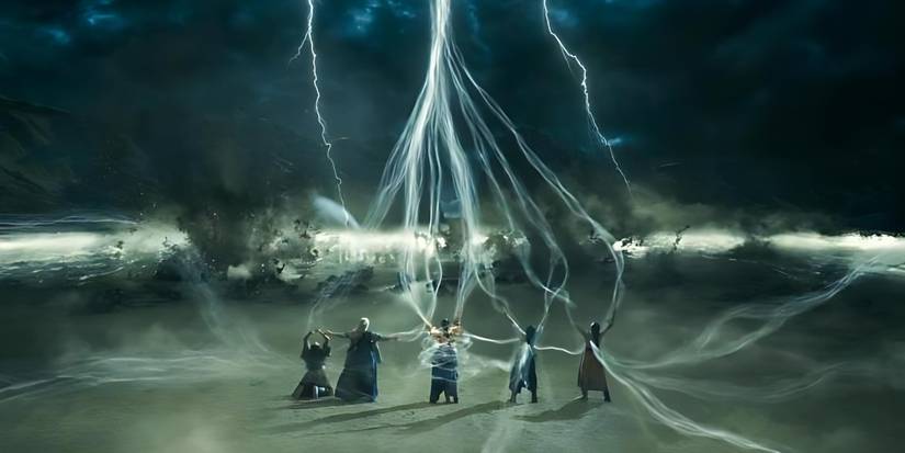 Sandra Yi Sencindiver s Lady Amalisa leading the channelers in battle in 'The Wheel of Time' Season 1.