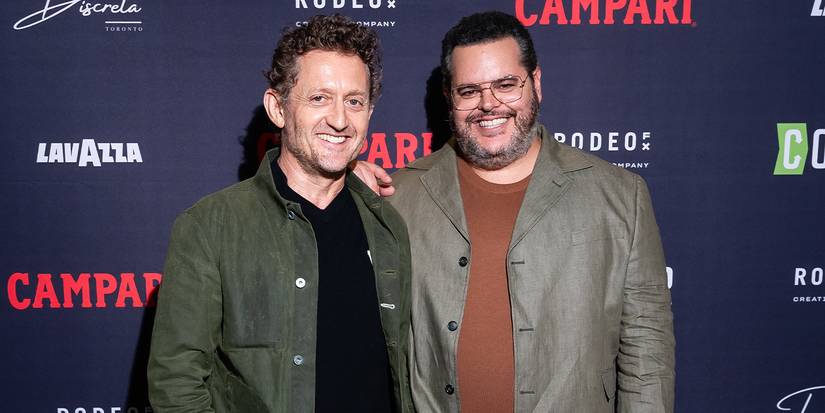 Alex Winter and Josh Gad at TIFF 2025 for Adulthood