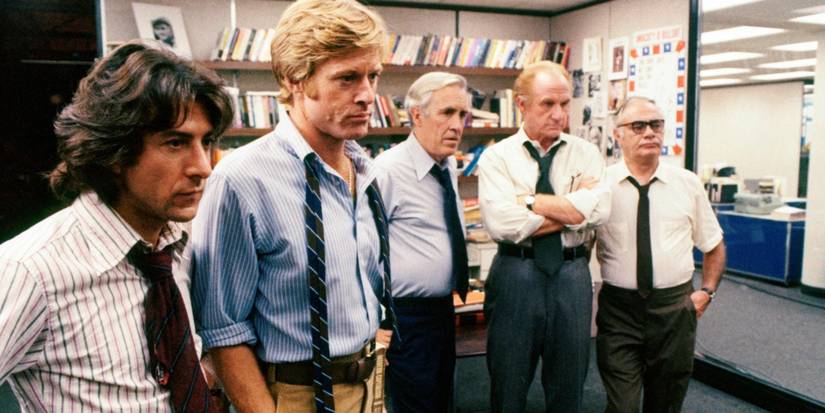 Lima pria di kantor melihat ke arah yang sama Semua Pria Presiden