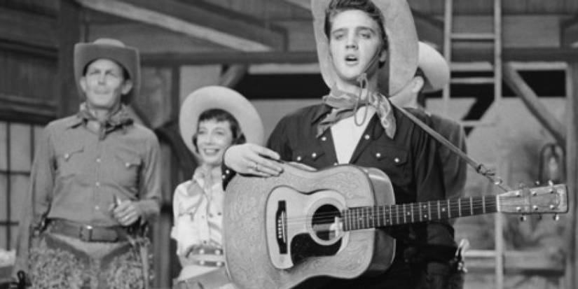 Andy Griffith, Imogene Coca and Elvis Presley on The Steve Allen Show.