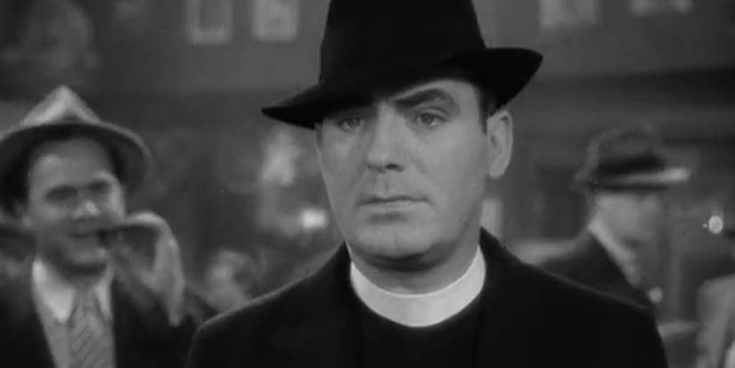 A priest looking pensive in Angels with Dirty Faces