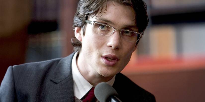 Cillian Murphy as Jonathan Crane speaking in court in Batman Begins