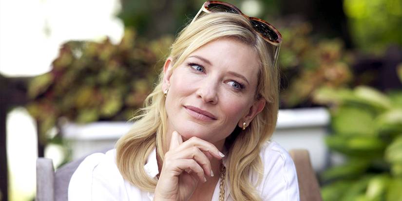 Cate Blanchett smiling softly in Blue Jasmine