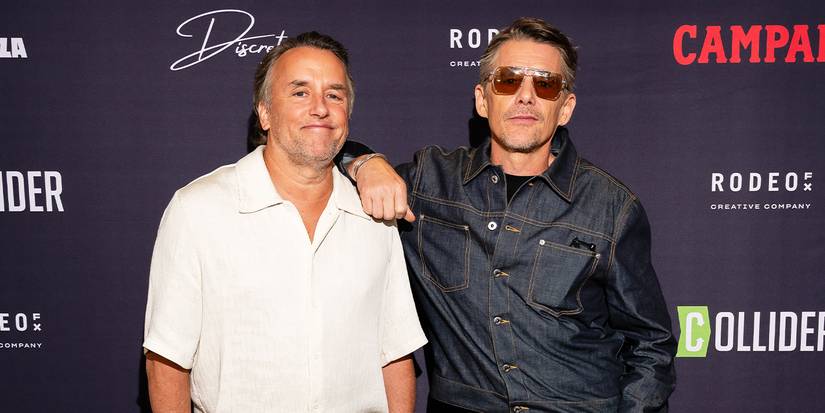 Richard Linklater and Ethan Hawke at TIFF 2025 for Blue Moon