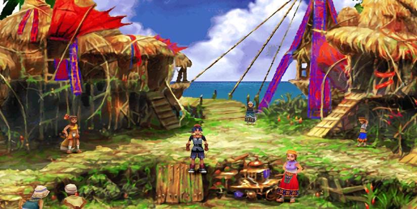 An island village in the video game Chrono Cross