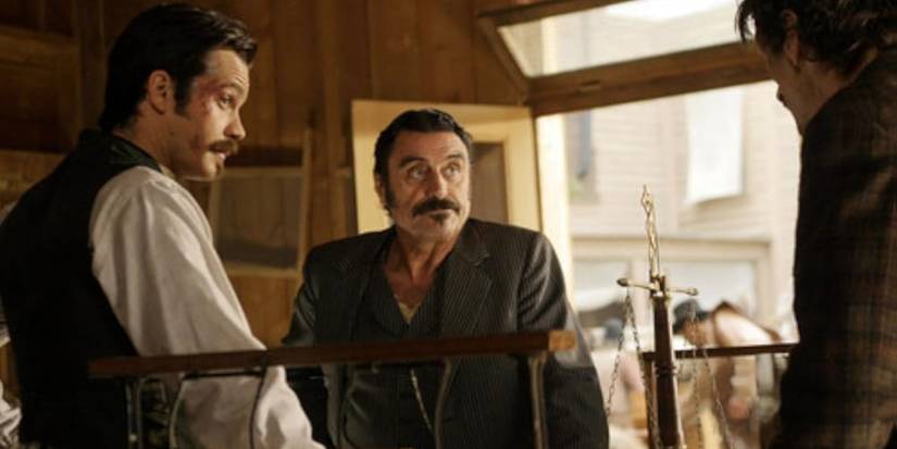 Timothy Olyphant as Seth and Ian McShane as Al in Deadwood episode No Other Sons or Daughters.
