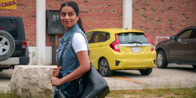 Maya (Lilly Singh) smiling in 'Doin' It'