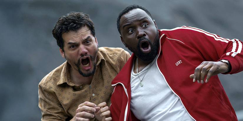 Dope Thief's Wagner Moura and Brian Tyree Henry shocked.
