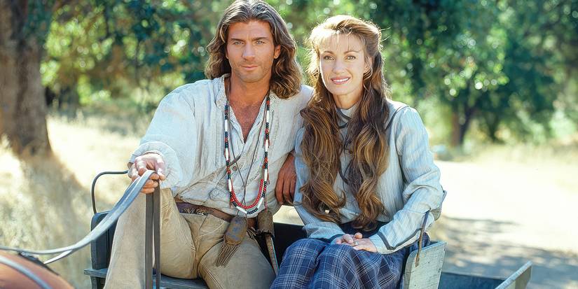 Joe Lando and Jane Seymour in Dr Quinn Medicine Woman
