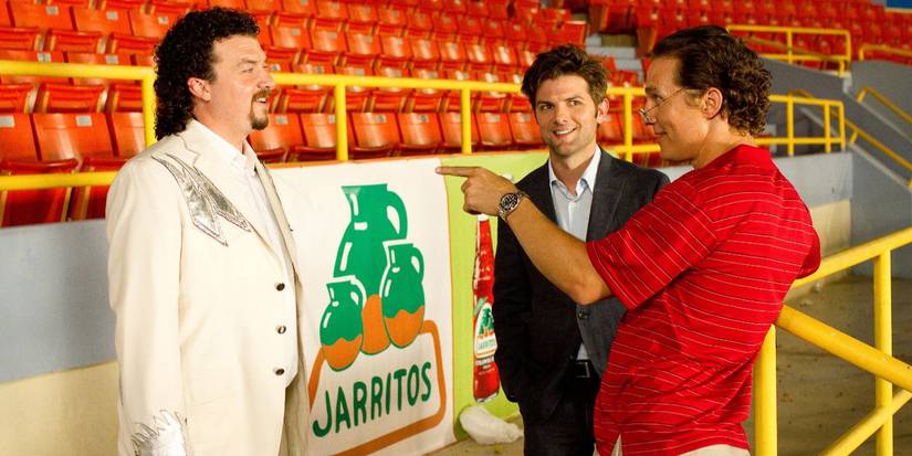Danny McBride, Adam Scott, Matthew McConaughey in a scene from Eastbound and Down
