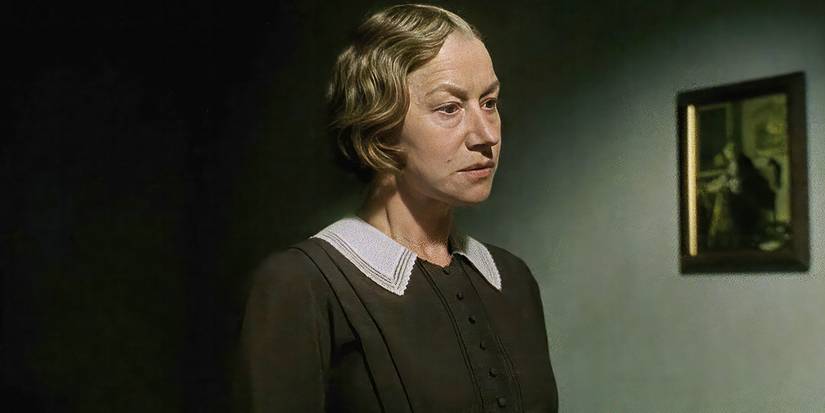 Helen Mirren looking stoic in Gosford Park