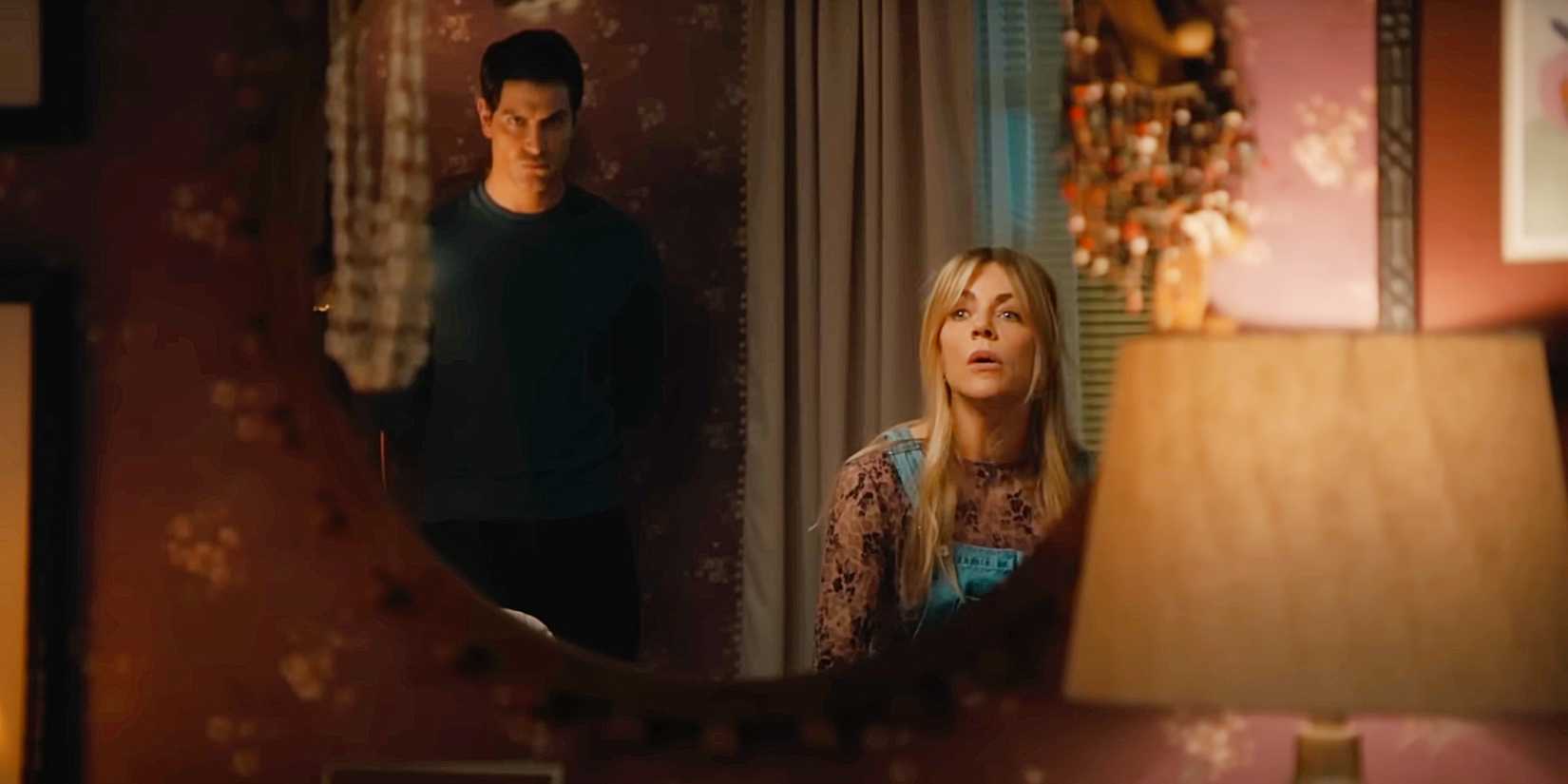 Morgan Gillory in front of the mirror of his room imagining imagining the game manufacturer behind her in season 2 at high potential 2