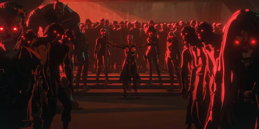 Okoye leading a horde of zombies in Marvel Zombies.