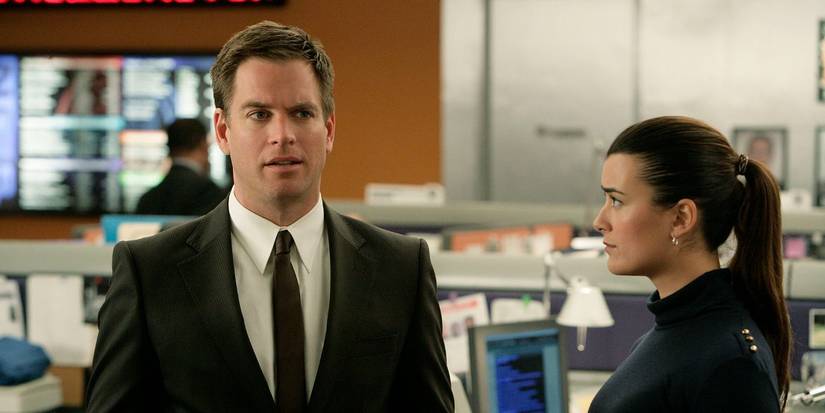 Michael Weatherly as Tony and Cote de Pablo as Ziva in NCIS.