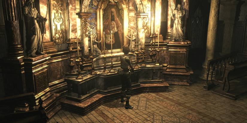Resident-Evil-Zero-Rebecca-inside-a-church
