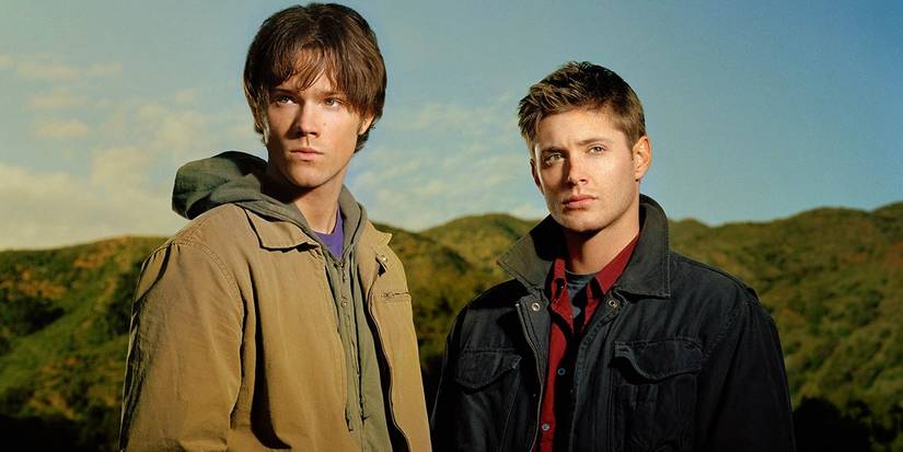 Jared Padalecki and Jensen Ackles as Sam and Dean Winchester in a promotional image for 'Supernatural'.