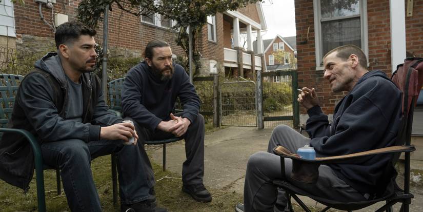Raul Castillo, Tom Pelphrey, and Patrick Patrikios in Task Episode 3
